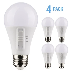 Pack General Service LED 120V 14W =100W A19 E26 CCT Selectable 3000K 4000K 5000K - Picture 1 of 11