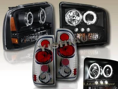 05-07 FORD F250 F350 SUPER DUTY PROYECTOR CCFL FAROS LED + LUZ TRASERA DE HUMO Foto 1 de 4