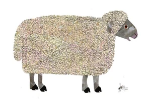 Postcard Eric Carle, Sheep Illus for "The Vert Busy Spider" 1984 MINT - Picture 1 of 1