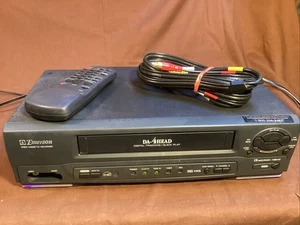 Emerson EWV401B video Cassette Recorder Da–4 Head VHS VCR , remote and AV Cables - Picture 1 of 7