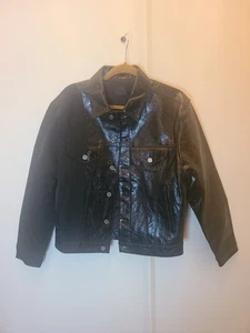 Neu mit Etikett RTA Road to Awe Marcello Jacke schwarz Spaltleder Denim Gr. XS - Bild 1 von 4