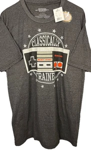 Nintendo Entertainment Classic NES T Shirt Size Large Gray Graphic Print READ - Picture 1 of 12