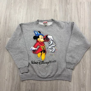 Vintage Walt Disney World Mickey Mouse Sweatshirt Herren Large grau USA 90er  - Bild 1 von 9