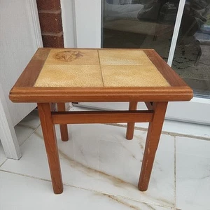Brown Portable vintage Side Table - Beautiful - H 35 x L 40 x D 35cm - Picture 1 of 24