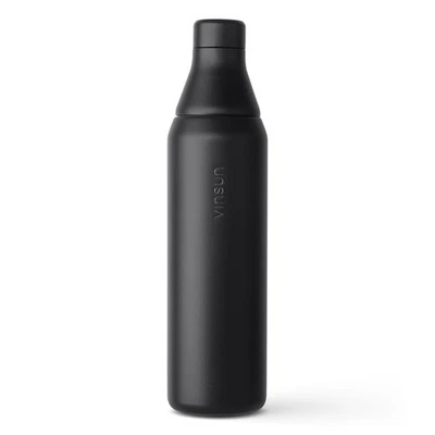 Trinkflasche Edelstahl 750ml Thermo Flasche Sport isoliert Wasser Schwarz Vinsun - Bild 1 von 4
