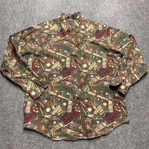 Vintage Roundtree & Yorke Hemd Herren Large Grün Golf Button Down Freizeit Preppy - Bild 1 von 10