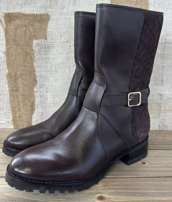 Talbots Mid Calf Brown Boots Suede Lug Hipster City Office Shopping Sz 7 M - Image 1 of 4