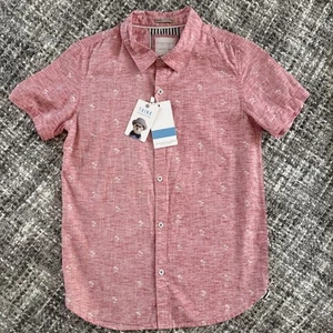 Denim & Flower Ricky Singh Shortsleeve Button Down Collared Shirt Boys 11/12 B10 - Picture 1 of 11