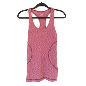 Zella XS Red White Striped Racerback Tank Top Activewear Stretch - Picture 1 of 7