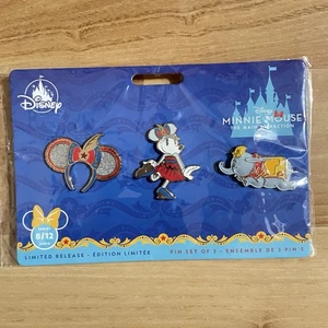 Disney Minnie Mouse The Main Attraction Dumbo Pin Set Ears Ride Brand New - Picture 1 of 5