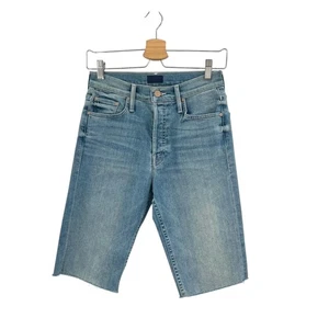 Mother Denim The Tomcat Bermuda Shorts Jackpot Wash Denim Blue Size 27 - Picture 1 of 13
