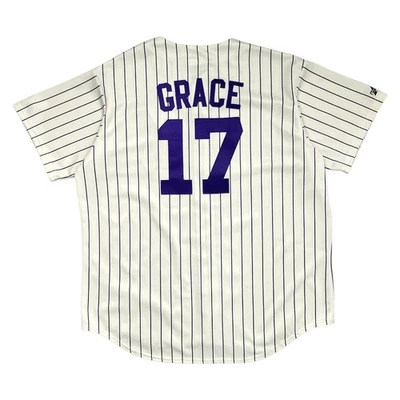VTG 00s  MLB ARIZONA DIAMONDBACKS MARK GRACE MAJESTIC PINSTRIPE JERSEY SIZE XL - Image 1 of 4