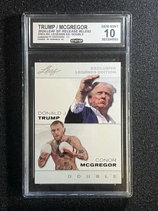 Donald Trum/Conor McGregor- 2024 Hoja Lanzamiento Especial Leyendas Exclusivas Gema 10 - Imagen 1 de 2