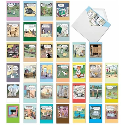 NobleWorks - 36 Assorted Box Set Funny Birthday Cards, Adult Humor w/ Envelopes - Image 1 of 4