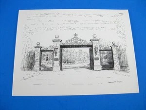 Tarjeta Lawrence McIntyre Buffalo NY Forest Lawn Cemetery Delaware Entrada Puerta - Imagen 1 de 7