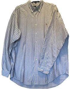 Ralph Lauren Con Botones Para Hombre Talla XL Azul Claro Amarillo Manga Larga - Imagen 1 de 9
