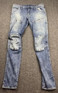 G Star Raw Jeans Herren 36x34 Blau 5620 3D Zip-Knee Skinny Distressed Grunge - Bild 1 von 19