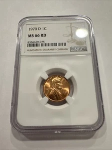 1970 D Lincoln Cent MS66 RD NGC #116 SEE DESCRIPTION - Picture 1 of 4