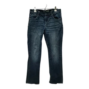 BUCKLE BKE Men's 32R JAKE Straight Jeans Dark Wash 32x31 Whiskering - Picture 1 of 11