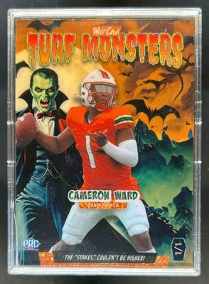 2024 Wild Card Monster Hits Cameron Ward Turf Monsters Dracula Orange #1/1 - Image 1 of 2