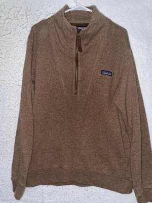 Patagonia Wool Blend Sweater Pullover 1/2 Zip Men’s Size L Woolie Fleece Bristle - Image 1 of 4