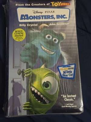 Disney Pixar Monsters, Inc. 2002 VHS Clamshell Edition Complete Movie Foto 1 de 3