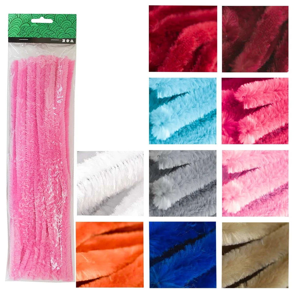 15 Pfeifenreiniger 15mm x 30cm Pfeifenputzer Biegeplüsch Chenilledraht Bastelche - Bild 1 von 1