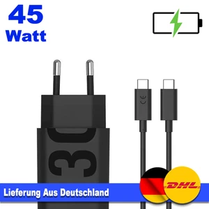 45W USB-C Schnellladegerät + C Kabel 1m | GaN Netzteil für Handy Tablet Schwarz - Bild 1 von 5