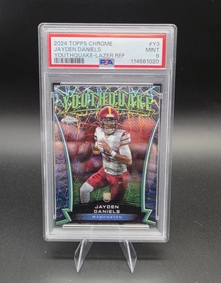 2024 Topps cromo Youthquake Jayden Daniels RC Lazer refractor PSA 9 como nuevo #Y3 Foto 1 de 2