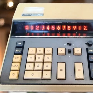 Canon Canola L121 Vintage Taschenrechner Nixie Röhre 12 Ziffern Retro getestet Japan selten - Bild 1 von 10