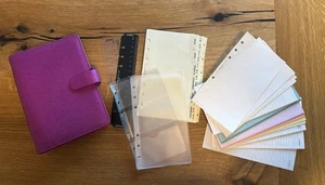Filofax Saffiano Personal Organiser Lilafarben Mit Abtrennen Und Einlagen - Bild 1 von 12
