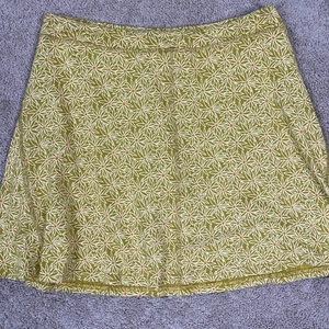 Toad & Co Seleena Skort Mujer M Amarillo Algodón Orgánico Floral Senderismo Aire Libre Boho - Imagen 1 de 10