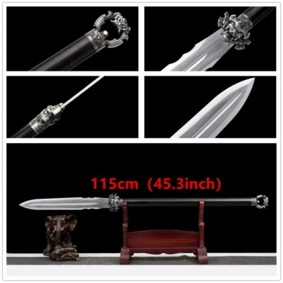 Hunting Spear Spearhead Dagger Sword Sharp High Manganese Steel Blade Long Hand - Image 1 of 4