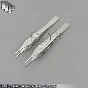 SET OF 2 ASSORTED ADSON TISSUE + ADSON DRESSING FORCEP 4.75" SURGICAL INSTRUMENT - Bild 1 von 3