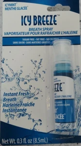 (1) ICY BREEZE  FRESHENS BREATH MOUTH SPRAY  Icymint New-Sealed  - Picture 1 of 5