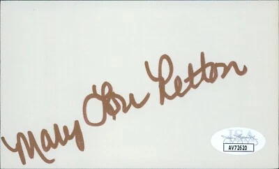 Mary Lou Retton Olympic Gymnast Signed 3x5 Index Card JSA Authenticated - Image 1 of 2