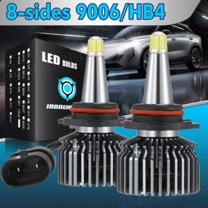 8-sides 9006 HB4 LED Headlight Bulbs Conversion Kit Low Beam Super Bright 6500K - Picture 1 of 12
