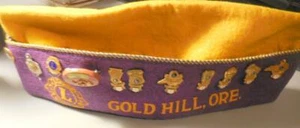 Sombrero de club de leones y 12 pines Oregon, silla de zona de asistencia estatal vintage - Imagen 1 de 11