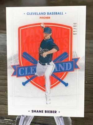 SHANE BIEBER 2021 Panini Chronicles America's Pastime SP Cleveland Indians /99 - Image 1 of 2