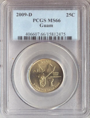 2009-D Guam Quarter PCGS MS66 Auction - Image 1 of 2