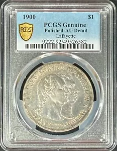 1900 $1 Lafayette Silver Commemorative coin PCGS AU Detail - Picture 1 of 5