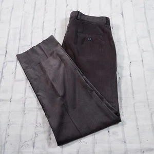 Linea Naturale Gray Flat Front Corduroy Polyester Blend Mens Pants 36 x 32 - Picture 1 of 7
