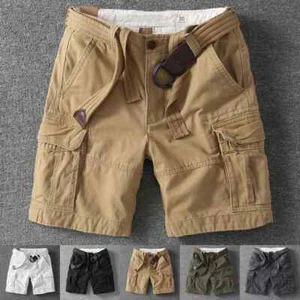 UK New Summer Fashion New Mens Loose Fit Cargo Shorts Straight Style Available - - Picture 1 of 18