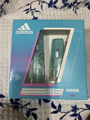 Adidas Moves For Her 1.0 OZ + 0.5 OZ Perfume Mujer EDT Spray JUEGO DE REGALO 2 NUEVO EN CAJA Foto 1 de 3