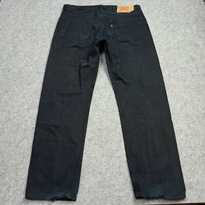 Vintage Levis 501 Herren Jeans W35 L31 (Etikett: W38 L32) Schwarz Straight Made in UK - Bild 1 von 12