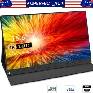 UPERFECT 15.6" 4K Ultra Slim HDR Portable Monitor IPS 3840*2160 Fits HDMI USB C - Picture 1 of 9