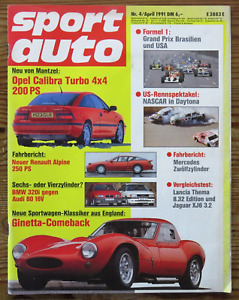 Sport Auto 04/91 Ginetta, Test Opel Calibra Turbo 4x4, Test Renault Alpine A 610