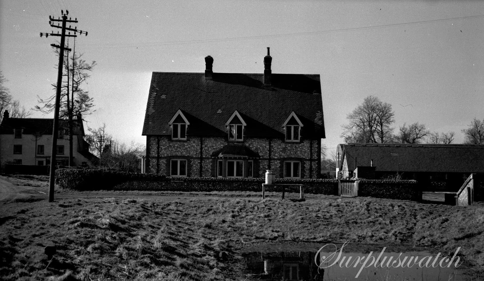Old B/W Photo Negative Froxfield Green Hants Village Scene 1949 + Copyright M170 - Image 1 of 1