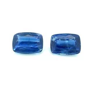 2.26tc Rare Blue Kyanite Pair, Baguette, Natural Gemstone *Video* - Foto 1 di 3