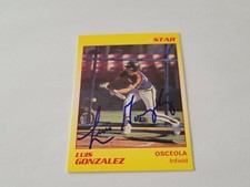 1989 Star Minor League Luis Gonzalez Astros IP Autograph Baseball Card 
